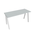 Pracovný stôl UNI A, 140x75,5x60 cm, sivá/biela
