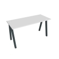 Pracovný stôl UNI A, 140x75,5x60 cm, biela/čierna