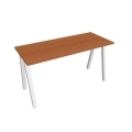 Pracovný stôl UNI A, 140x75,5x60 cm, čerešňa/biela