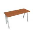 Pracovný stôl UNI A, 140x75,5x60 cm, čerešňa/sivá