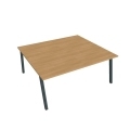 Pracovný stôl UNI A, 180x75,5x160 cm, dub/čierna