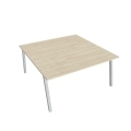 Pracovný stôl UNI A, 160x75,5x160 cm, agát/sivá