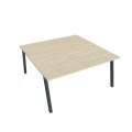 Pracovný stôl UNI A, 160x75,5x160 cm, agát/čierna