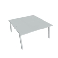 Pracovný stôl UNI A, 160x75,5x160 cm, sivá/sivá