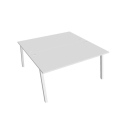 Pracovný stôl UNI A, 160x75,5x160 cm, biela/biela