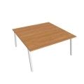 Pracovný stôl UNI A, 160x75,5x160 cm, jelša/biela