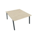 Pracovný stôl UNI A, 140x75,5x160 cm, agát/čierna