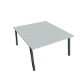 Pracovný stôl UNI A, 140x75,5x160 cm, sivá/čierna