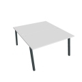 Pracovný stôl UNI A, 140x75,5x160 cm, biela/čierna