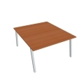 Pracovný stôl UNI A, 140x75,5x160 cm, čerešňa/sivá