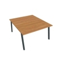 Pracovný stôl UNI A, 140x75,5x160 cm, jelša/čierna