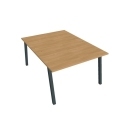 Pracovný stôl UNI A, 120x75,5x160 cm, dub/čierna