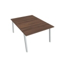 Pracovný stôl UNI A, 120x75,5x160 cm, orech/sivá
