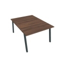 Pracovný stôl UNI A, 120x75,5x160 cm, orech/čierna