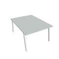 Pracovný stôl UNI A, 120x75,5x160 cm, sivá/biela