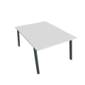 Pracovný stôl UNI A, 120x75,5x160 cm, biela/čierna