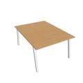 Pracovný stôl UNI A, 120x75,5x160 cm, buk/biela