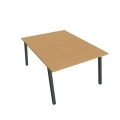 Pracovný stôl UNI A, 120x75,5x160 cm, buk/čierna