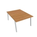 Pracovný stôl UNI A, 120x75,5x160 cm, jelša/sivá