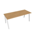 Rokovací stôl UNI A, 180x75,5x80 cm, dub/biela
