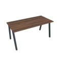 Rokovací stôl UNI A, 160x75,5x80 cm, orech/čierna