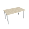 Rokovací stôl UNI A, 140x75,5x80 cm, agát/sivá
