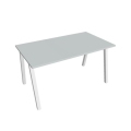 Rokovací stôl UNI A, 140x75,5x80 cm, sivá/biela