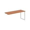 Pracovný stôl UNI O, k pozdĺ. reťazeniu, 160x75,5x60 cm, čerešňa/biela