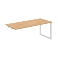 Rokovací stôl UNI O, k pozdĺ. reťazeniu, 180x75,5x80 cm, dub/biela