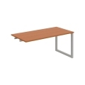 Rokovací stôl UNI O, k pozdĺ. reťazeniu, 160x75,5x80 cm, čerešňa/sivá