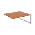 Pracovný stôl UNI O, k pozdĺ. reťazeniu, 180x75,5x160 cm, čerešňa/sivá