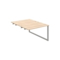 Pracovný stôl UNI O, k pozdĺ. reťazeniu, 120x75,5x160 cm, agát/sivá