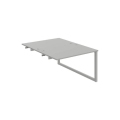 Pracovný stôl UNI O, k pozdĺ. reťazeniu, 120x75,5x160 cm, sivá/sivá