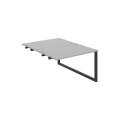 Pracovný stôl UNI O, k pozdĺ. reťazeniu, 120x75,5x160 cm, sivá/čierna