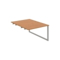 Pracovný stôl UNI O, k pozdĺ. reťazeniu, 120x75,5x160 cm, jelša/sivá