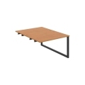 Pracovný stôl UNI O, k pozdĺ. reťazeniu, 120x75,5x160 cm, jelša/čierna