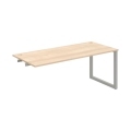 Pracovný stôl UNI O, k pozdĺ. reťazeniu, 180x75,5x80 cm, agát/sivá