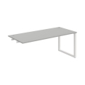 Pracovný stôl UNI O, k pozdĺ. reťazeniu, 180x75,5x80 cm, sivá/biela