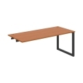 Pracovný stôl UNI O, k pozdĺ. reťazeniu, 180x75,5x80 cm, čerešňa/čierna