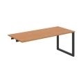 Pracovný stôl UNI O, k pozdĺ. reťazeniu, 180x75,5x80 cm, jelša/čierna