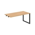Pracovný stôl UNI O, k pozdĺ. reťazeniu, 160x75,5x80 cm, dub/čierna