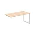 Pracovný stôl UNI O, k pozdĺ. reťazeniu, 160x75,5x80 cm, agát/biela