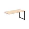 Pracovný stôl UNI O, k pozdĺ. reťazeniu, 160x75,5x80 cm, agát/čierna