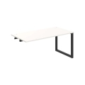 Pracovný stôl UNI O, k pozdĺ. reťazeniu, 160x75,5x80 cm, biela/čierna
