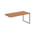Pracovný stôl UNI O, k pozdĺ. reťazeniu, 160x75,5x80 cm, čerešňa/sivá