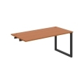Pracovný stôl UNI O, k pozdĺ. reťazeniu, 160x75,5x80 cm, čerešňa/čierna