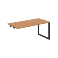 Pracovný stôl UNI O, k pozdĺ. reťazeniu, 160x75,5x80 cm, jelša/čierna