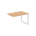 Pracovný stôl UNI O, k pozdĺ. reťazeniu, 120x75,5x80 cm, dub/biela