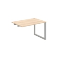 Pracovný stôl UNI O, k pozdĺ. reťazeniu, 120x75,5x80 cm, agát/sivá