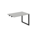 Pracovný stôl UNI O, k pozdĺ. reťazeniu, 120x75,5x80 cm, sivá/čierna